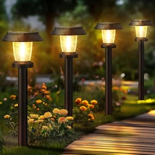 Solar Pathway Lights Outdoor - 8 Pack Solar Powered Garden Lights Waterproof,...