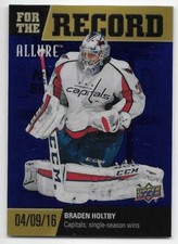 19/20 UPPER DECK ALLURE FOR THE RECORD PURPLE PARALLEL #FR4 Braden Holtby #2/10