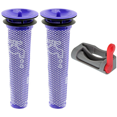 Filter Vormotor waschbar x 2 + Trigger Lock für Dyson V6 V7 V8 Staubsauger