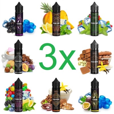 3x Flavorist Aroma je 10ml Longfill Konzentrat für je 60ml E-Zigaretten E-Liquid