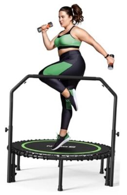 BCAN 450/550 LBS Foldable Mini Trampoline, 40''/48''/50'' 40IN 40IN-H-Green