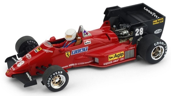 Brumm 1/43 F1 Ferrari 126 C4 Arnoux 1984 28 Mit Figuren Statisches Modell Die...-image