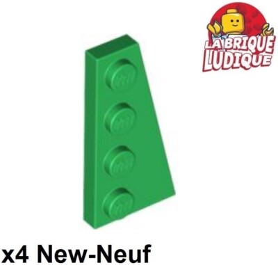 Lego 4x Flügel Wedge flach Platte 4x2 rechts right grün/green 41769 NEU