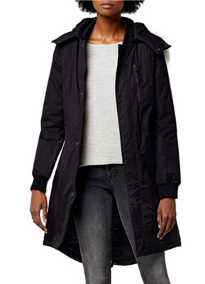 Brandit Women's Ava Long Jacket Parka Coat Black Size L Large