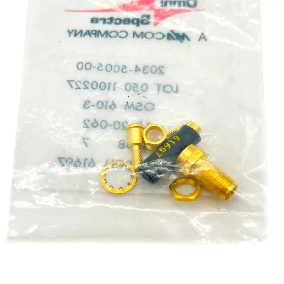 Omni Spectra 2034-5005-00 RF Coaxial Connector SMA Cable Jack Panel Mount - Image 4 of 4