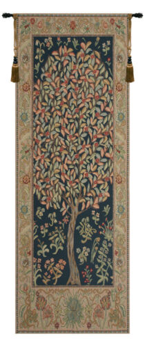 The Pastel Tree Portiere Belgian Tapestry Wall Art Hanging Decor New 70x24 inch