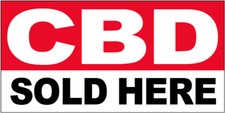 20x48 Inch CBD SOLD HERE Vinyl Banner Sign - rb