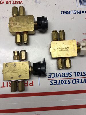 CLIPPARD FV-5P / FV5P (Lot Of 3) Pre Owned Solid Brass Fittings