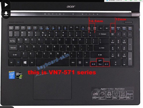 Keyboard Protector Skin Cover for Acer Aspire V 17 Nitro,VN7-791G,VN7-791G-72AH - Picture 6 of 10
