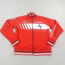 Castelli Jacket Mens Medium Red White Cycling Wilier Triestina Racing Track Coat