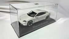 Minichamps Porsche Taycan Turbo S 1/43 White Diecast Displayed