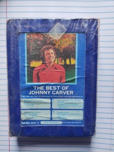 New The Best Of Johnny Carver Vintage 8 Track  SEALED  Country Music - Picture 1 of 3