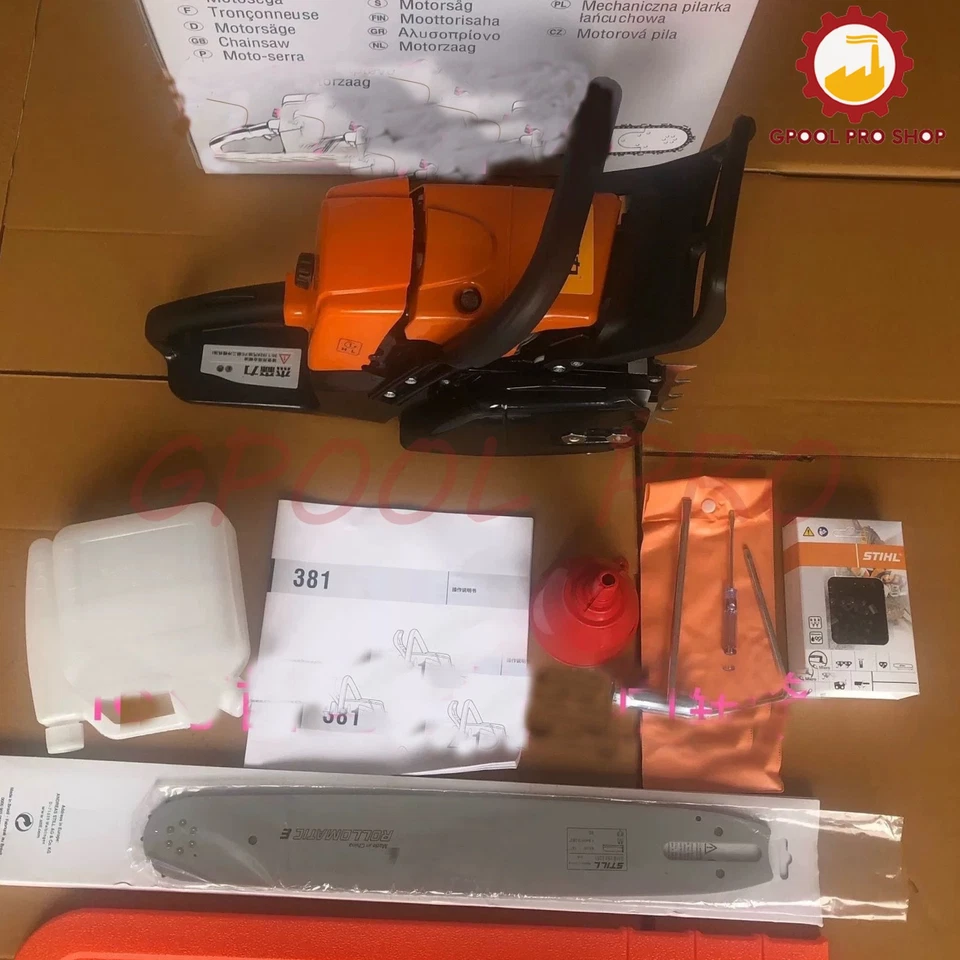 Chainsaw chain saw Power Chain saw 2 strokes wood cutting saw MS381 with 24 inch - Image 3 of 3