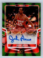 2024-25 Donruss Signature Series John Lucas Holo Green Laser Auto /75 #SS-JLR