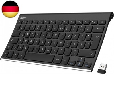 Arteck Kabellose Tastatur, Deutsches QWERTZ Layout wiederaufladbare Kompakte