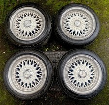 15" Lenso BSX Silver Polished Alloy Wheels & Tyres  PCD: 4x100/4x108 