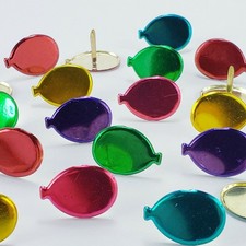 20 Metallic Balloon Brads 6 Colors Scrapbooking Embellishments Paper Art Crafts