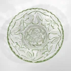 Crown Crystal 464 Pears Cherries Pale Green Depression Glass Bowl Fruit Series