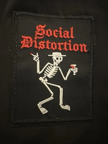 Social Distortion Jacket Embroidered Rockabilly Custom Old Navy Bomber Patch image 3