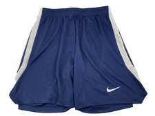 Nike Dri-Fit Dry Classic Mens M Navy White Stripe Shorts Soccer Train AJ1236-419