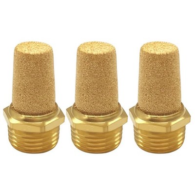 Brass Air Pneumatic Mufflers 3/4 NPT Male Hex Sintered Exhaust Filter 3 PCS