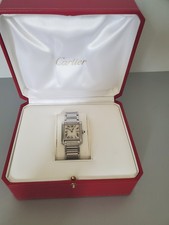 AUTHENTIC CARTIER TANK QUARTZ STAINLESS STEAL WOMEN'S WATCH 506996 CD 2465 2