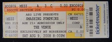 SMASHING PUMPKINS Billet Stub LE LIEU au casino fer à cheval SAM 9 AOÛT 2008