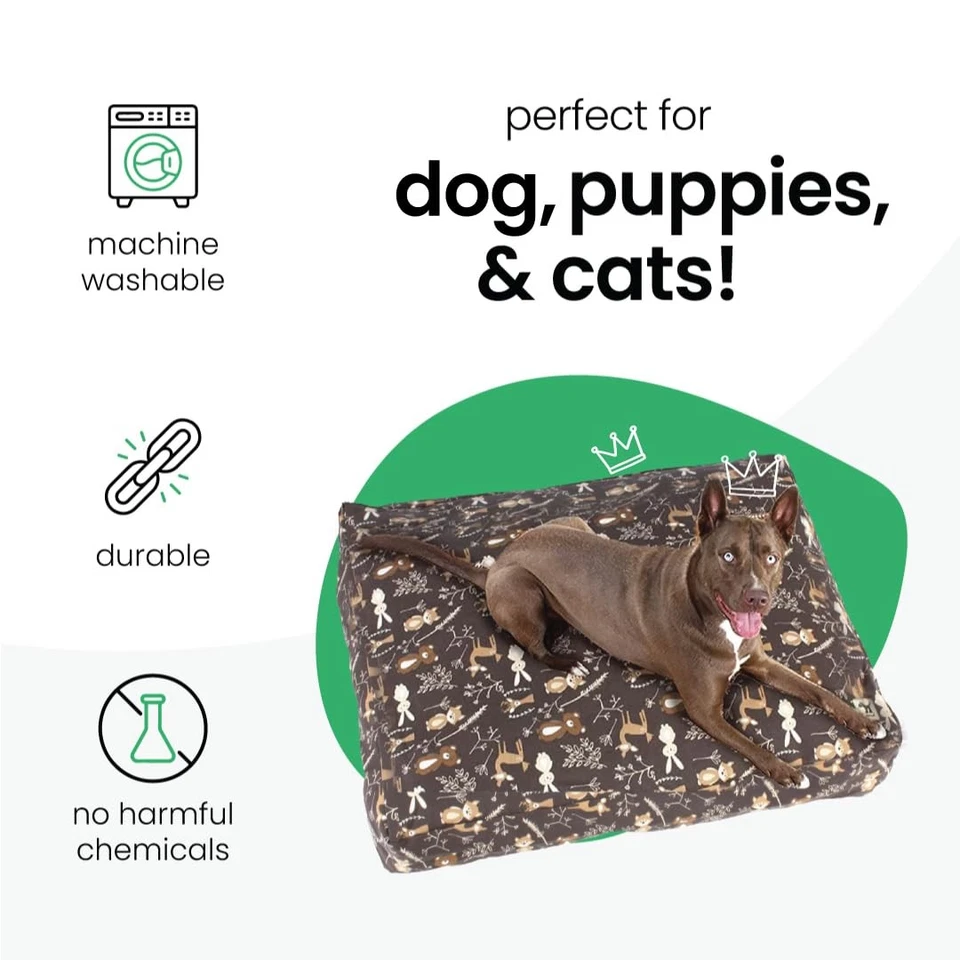 Enorme funda de cama para perro - Precioso estampado de bestias - Mide 36”X45”X5’’ - 100% algodón... Foto 3 de 4