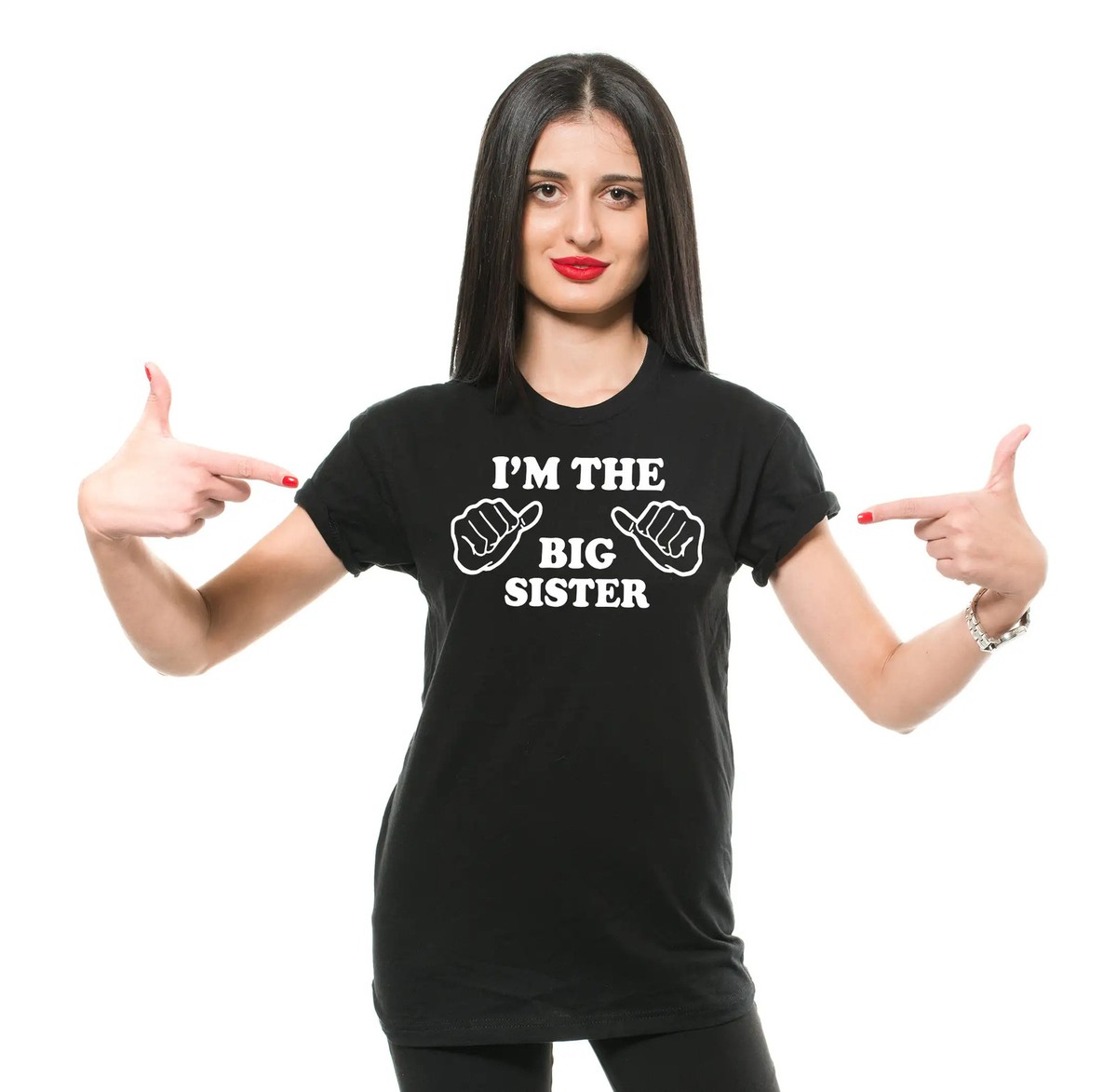 Womens Sister Shirt I Am The Big Sister T-Shirt Big Sister Gift Sister  Shirts