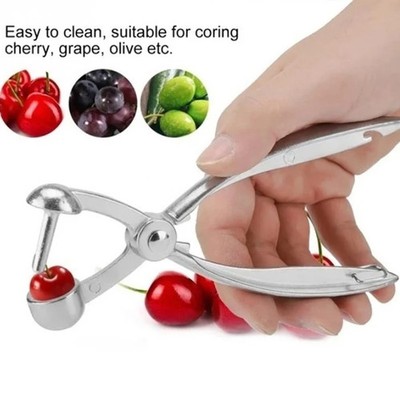 1PC 18CM Cherry Fruit Kitchen Pitter Remover Olive Corer Remove Pit Tool Seed Ga