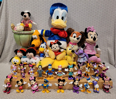 Mickey Minnie Donald Goofy Daisy Clarabelle Hilda Pluto Plush Toy Figure Lot 30+