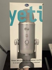 Open Box New Yeti Blue Microphone - Silver edition