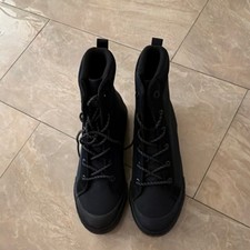 Botas al tobillo de combate de lona negras con cordones Levi's para hombre EE. UU. 11 UK 10 EU 45