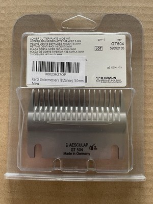 Aesculap GT 504 Schermesser Pferde/Rinder Untermesser 3mm 18 Zähne NEU orig.Verp