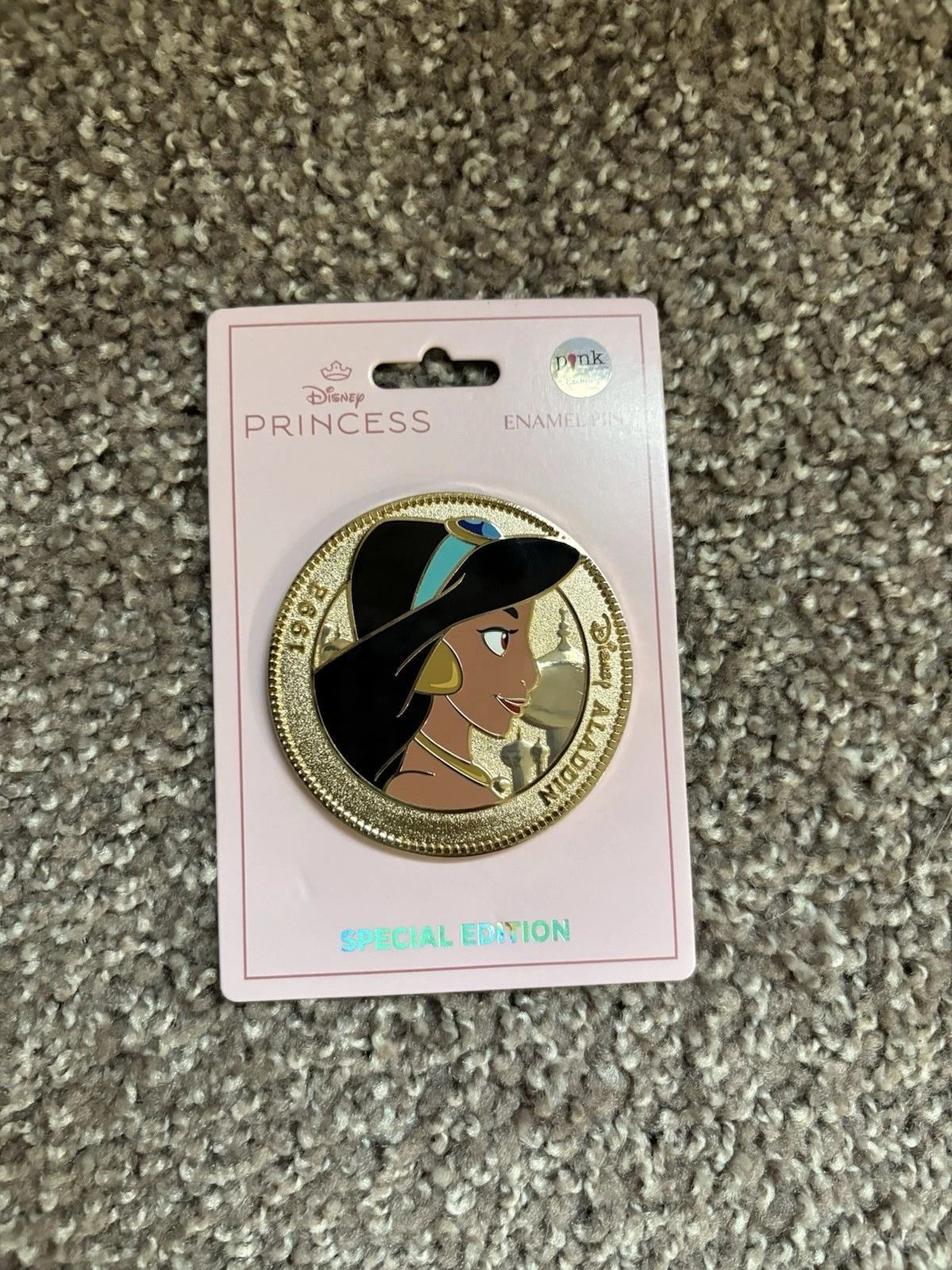 DISNEY PIN Pink A La Mode JASMINE COIN SERIES Aladdin Princess PALM LE 300 NEW