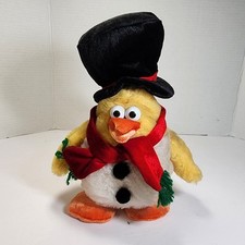 Dan Dee Animated Dancing Christmas Chicken With Top Hat  Scarf Tested WORKS