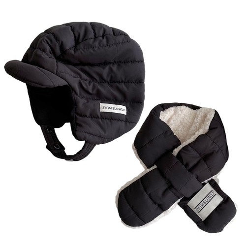2pcs Plush Scarf+Winter Earflap Hat for Kid Keep Warm Protecting Ear Hat Outdoor - Picture 11 of 11