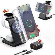 Magnetic Wireless Charger for Samsung, 3 in 1 Mag-Safe Charging Station for G...