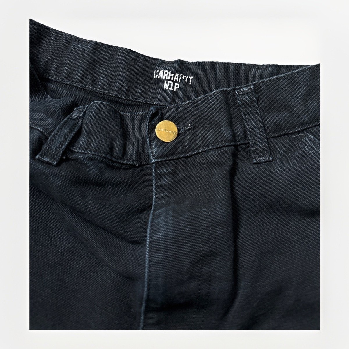 Carhartt WIP Double Knee Pant Black Work Jeans Carpenter Size