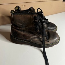 Vintage Dr Martens 1460 Made in England Brown Leather Boots UK 5 Grunge 8 Eye
