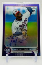 2022 Topps Chrome - Rookie Auto Francisco Perez #RA-FP Purple Refractor /250
