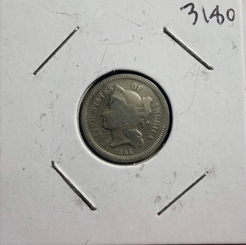 1865-P Three Cent Nickel — photo from another recent sale