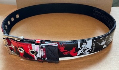 Spacecraft Small Mens Belt Red Kungfu Asian w/Grommets Hole 26-30 Ships FREE USA