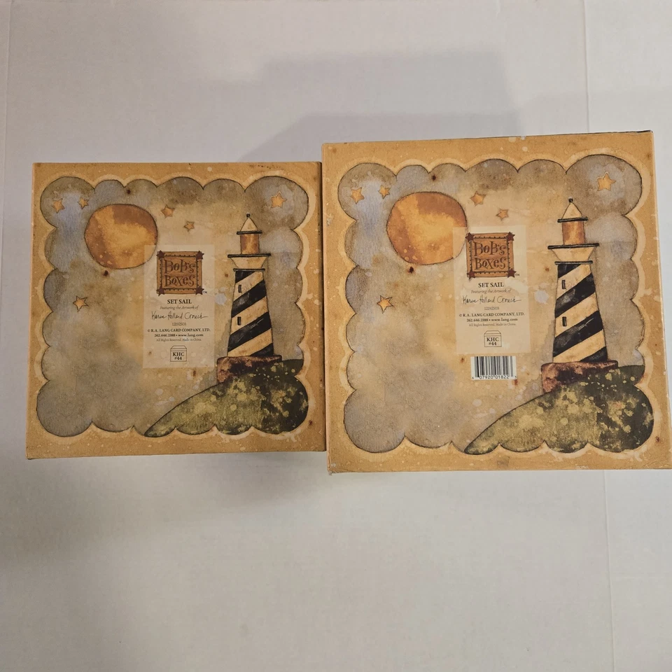 Bob's Boxes 2 Piece Nested Box Decor Set Sail RA Lang Card Company - Image 2 of 4