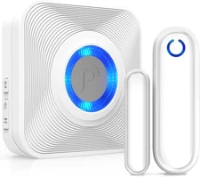 Fosmon WaveLink Wireless Door Chime with 500 Feet Range, 58 Tunes, 5 White 