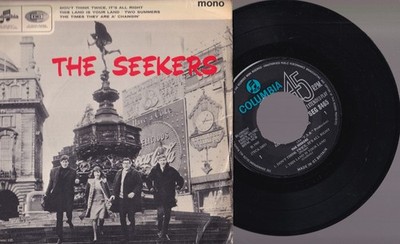 The Seekers   Don't Think Twice, It's All Right 7'' EP 45 1965 / UK Columbia