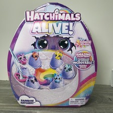 Hatchimals Alive Rainbow Hatchery w/ 6 Mini Figs in Color Reveal Eggs Accs