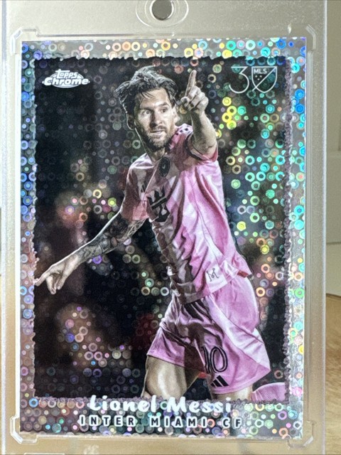 2025 Topps Chrome MLS Inter Miami Lionel Messi 30th Anniversary Disco Refractor