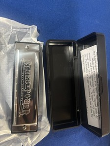 NIB Swan Blues Power 10 Hole C Key Harmonica With Case + Instructions