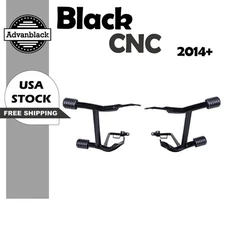 ProTek Rear Performance Black Crash Bar Saddlebags Guards Fits 14+ Harley